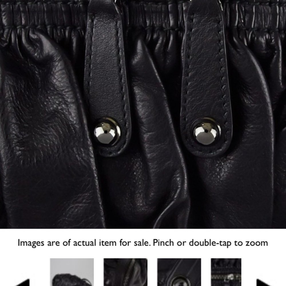 Gucci Genuine  Black Leather Bag Almost New - Picture 7 of 14